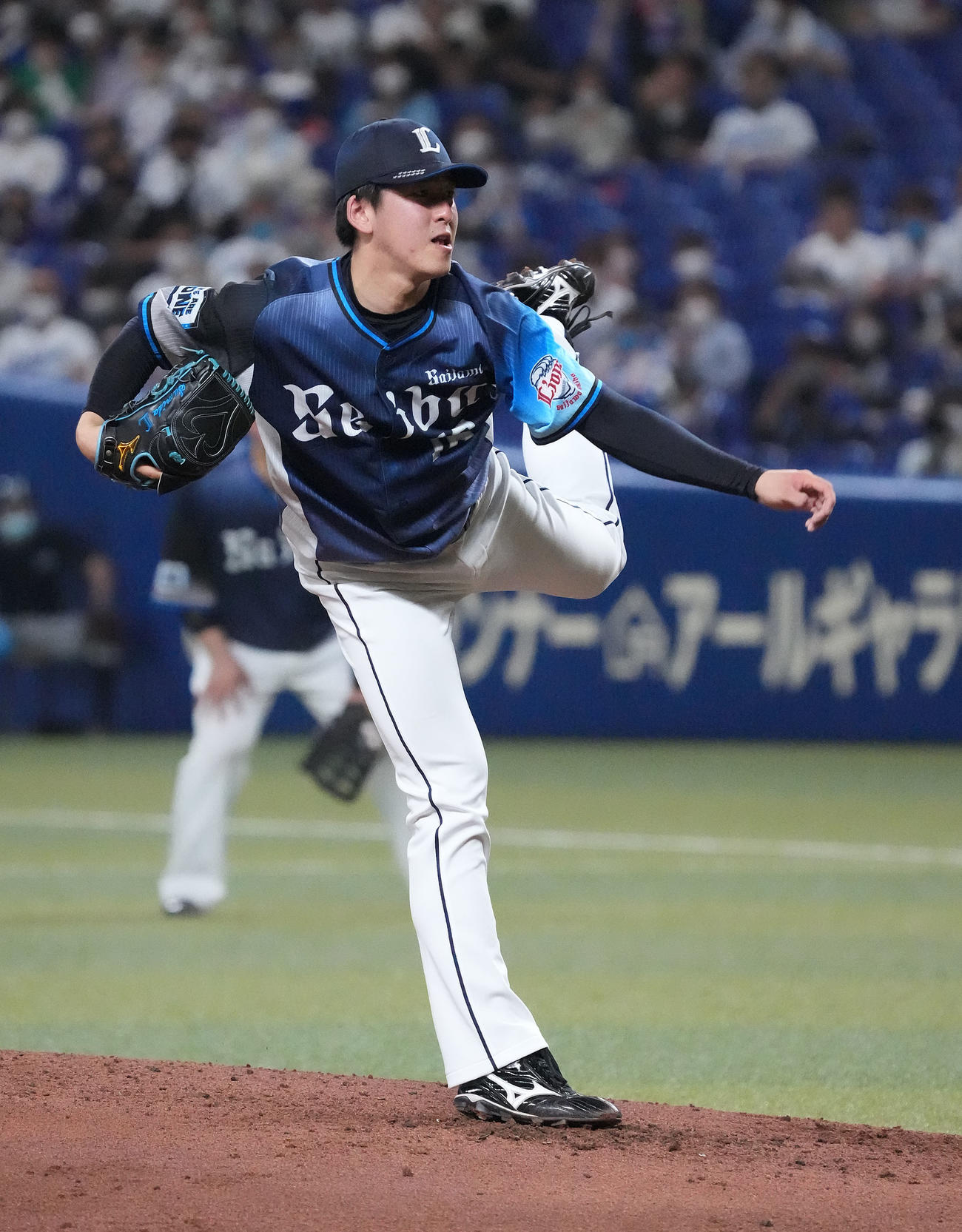 中日対西武　2回裏、力投する西武先発の隅田（撮影・森本幸一）