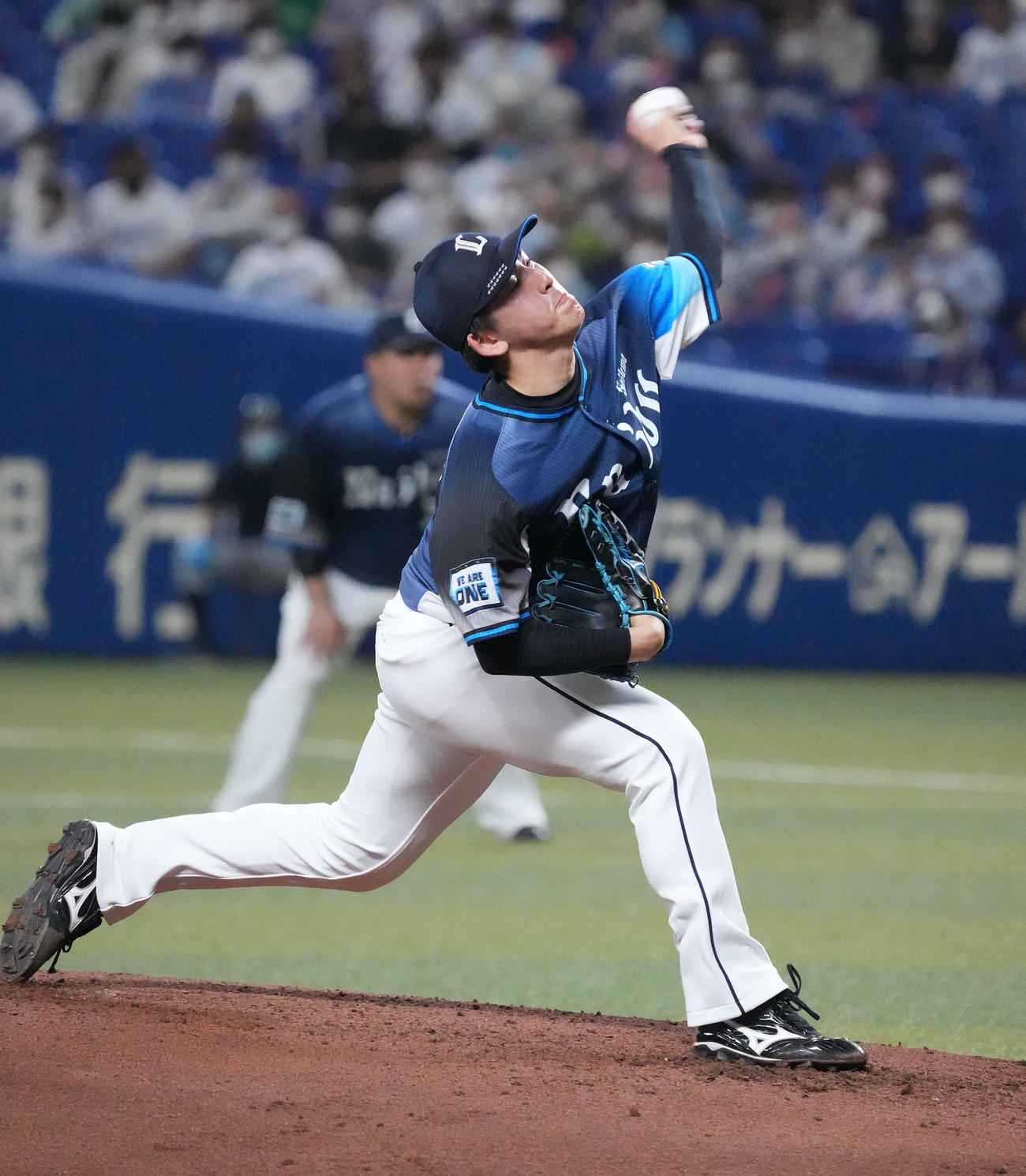 中日対西武　2回裏、力投する西武先発の隅田（撮影・森本幸一）