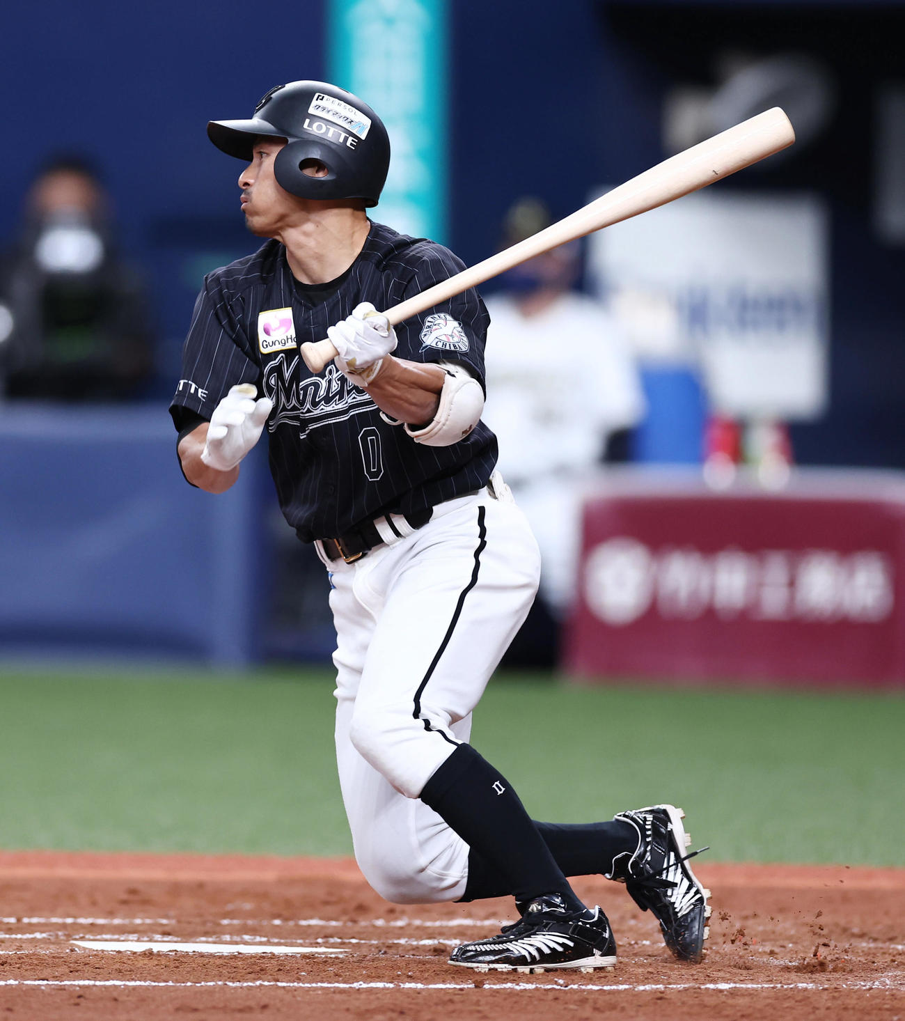 ロッテ荻野貴司（2021年11月12日撮影）