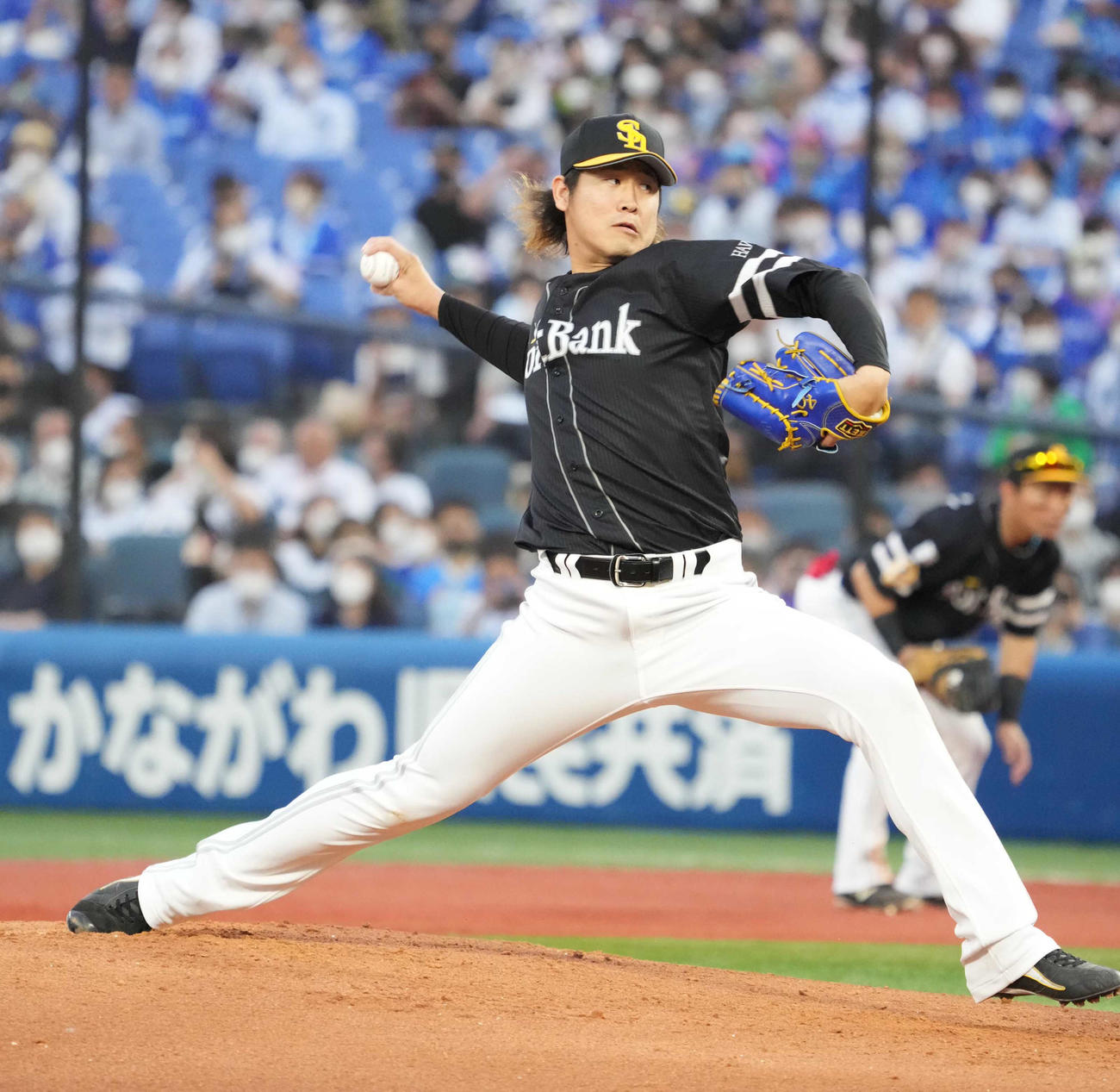 DeNA対ソフトバンク　力投するソフトバンク先発の杉山一樹（撮影・小沢裕）