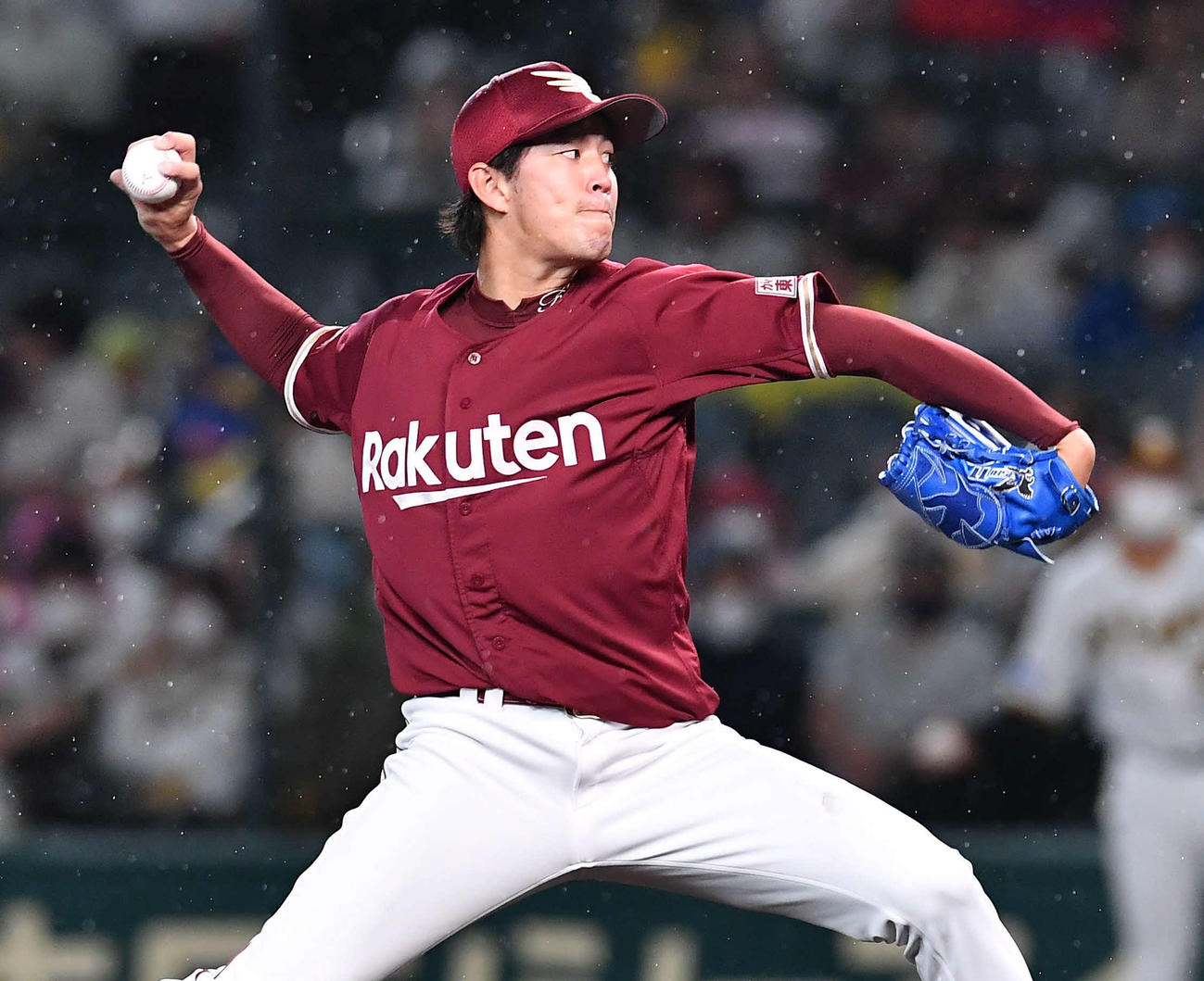 阪神対楽天　楽天先発の岸（撮影・岩下翔太）