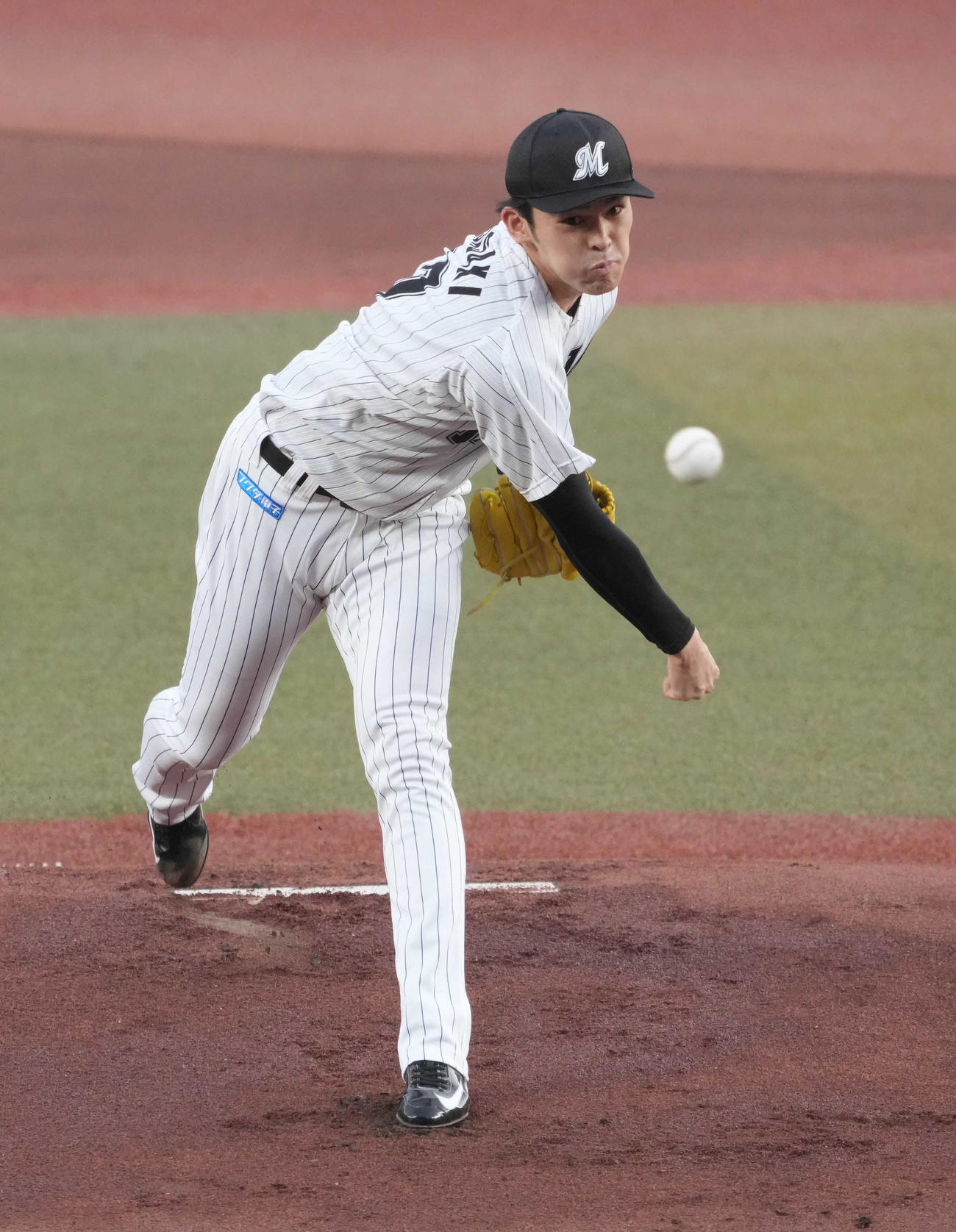 ロッテ対阪神　ロッテ先発の佐々木朗（撮影・小沢裕）