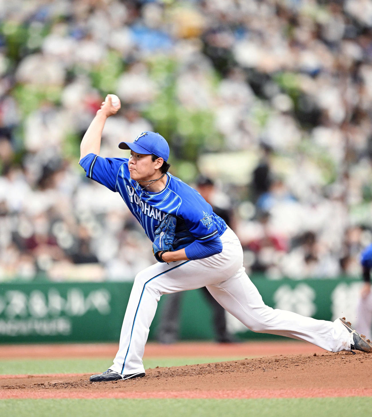西武対DeNA DeNA先発の上茶谷（撮影・滝沢徹郎）