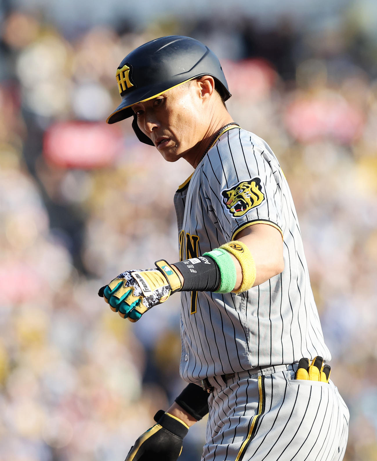 ロッテ対阪神　9回表阪神1死満塁、糸井は左前適時打を放つ（撮影・鈴木正人）