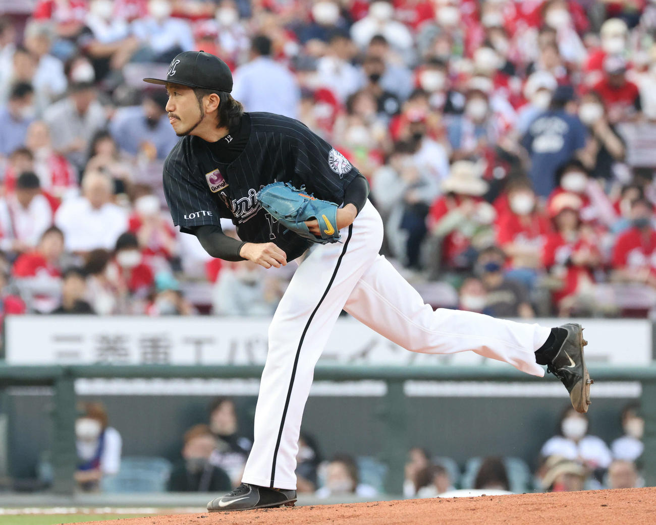 ロッテ石川歩（2022年5月24日撮影）
