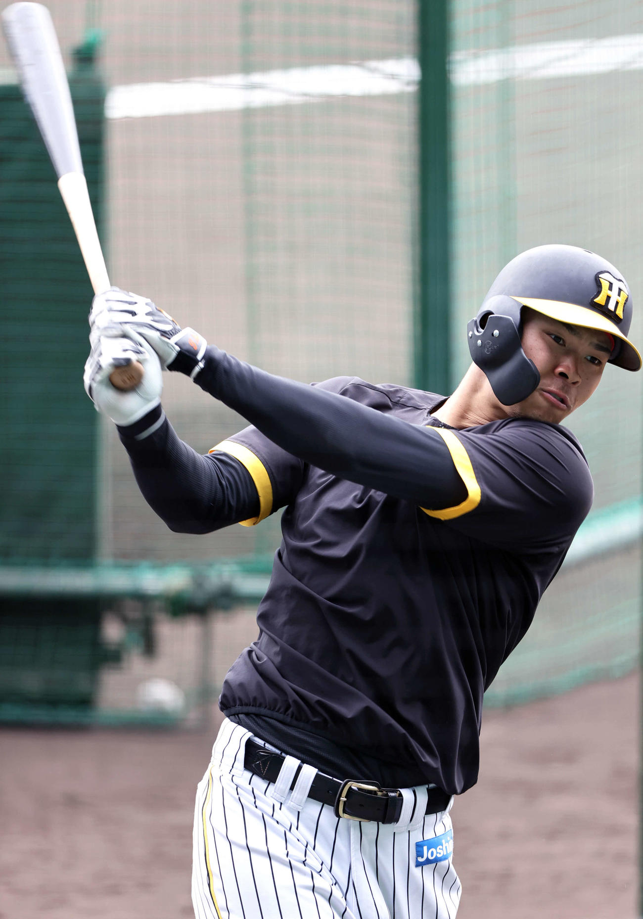 11球団制覇弾を目指す阪神佐藤輝（2022年5月26日撮影）