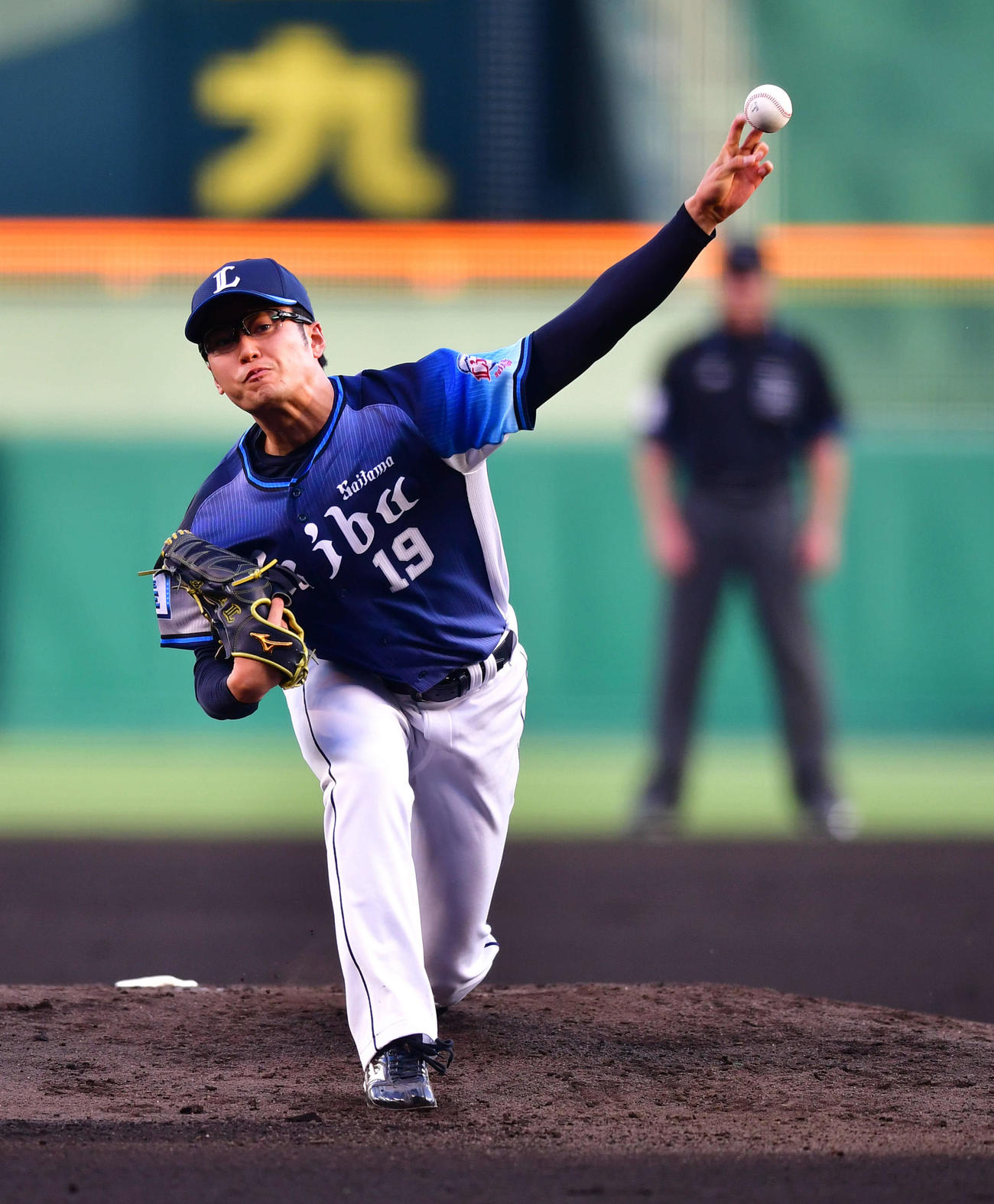 阪神対西武　西武先発の佐藤（撮影・前岡正明）