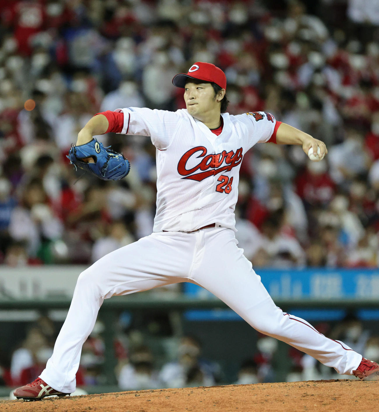 交流戦広島対日本ハム　8回表日本ハム、好投する床田（撮影・加藤孝規）
