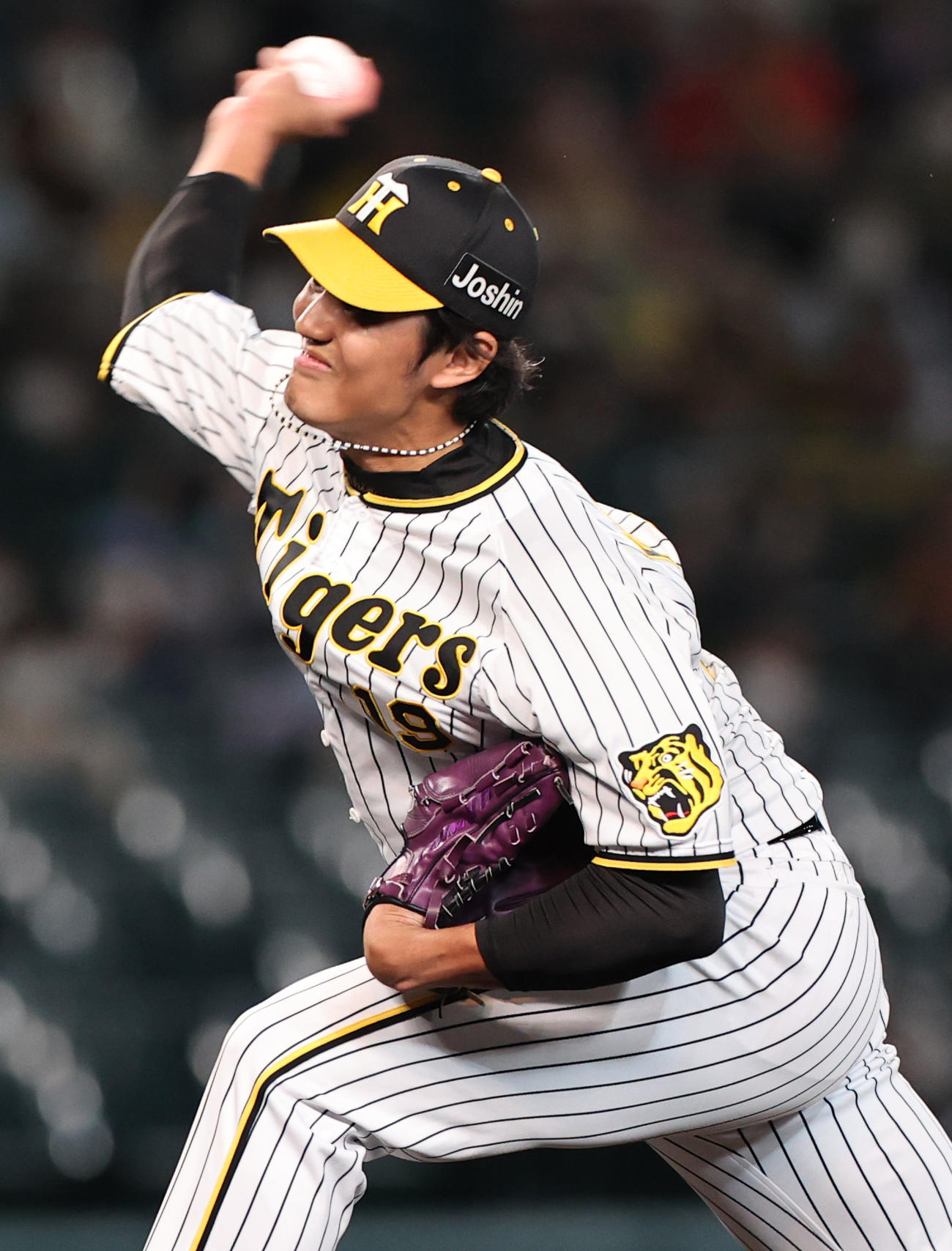 阪神対西武　9回、4番手で登板の阪神藤浪（撮影・上山淳一）