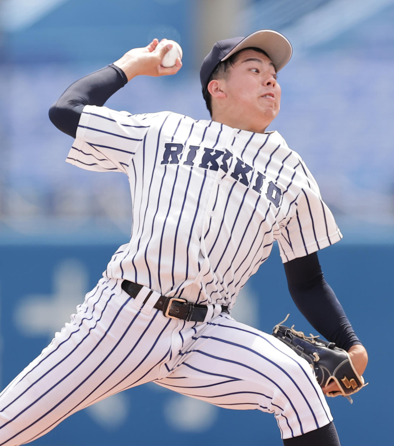 早大対立大　力投する立大先発の吉野（撮影・野上伸悟）