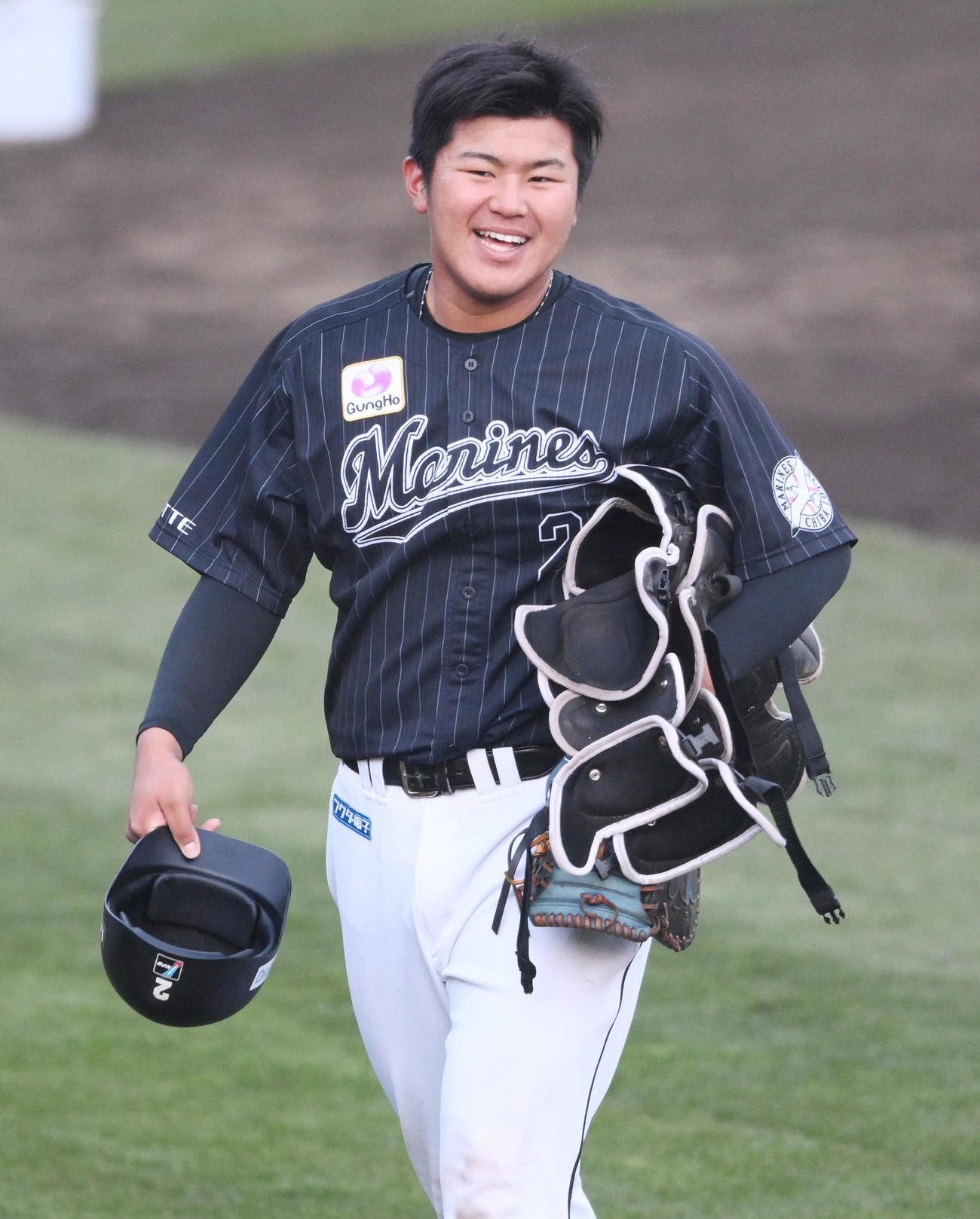 ロッテ松川虎生（22年3月24日撮影）