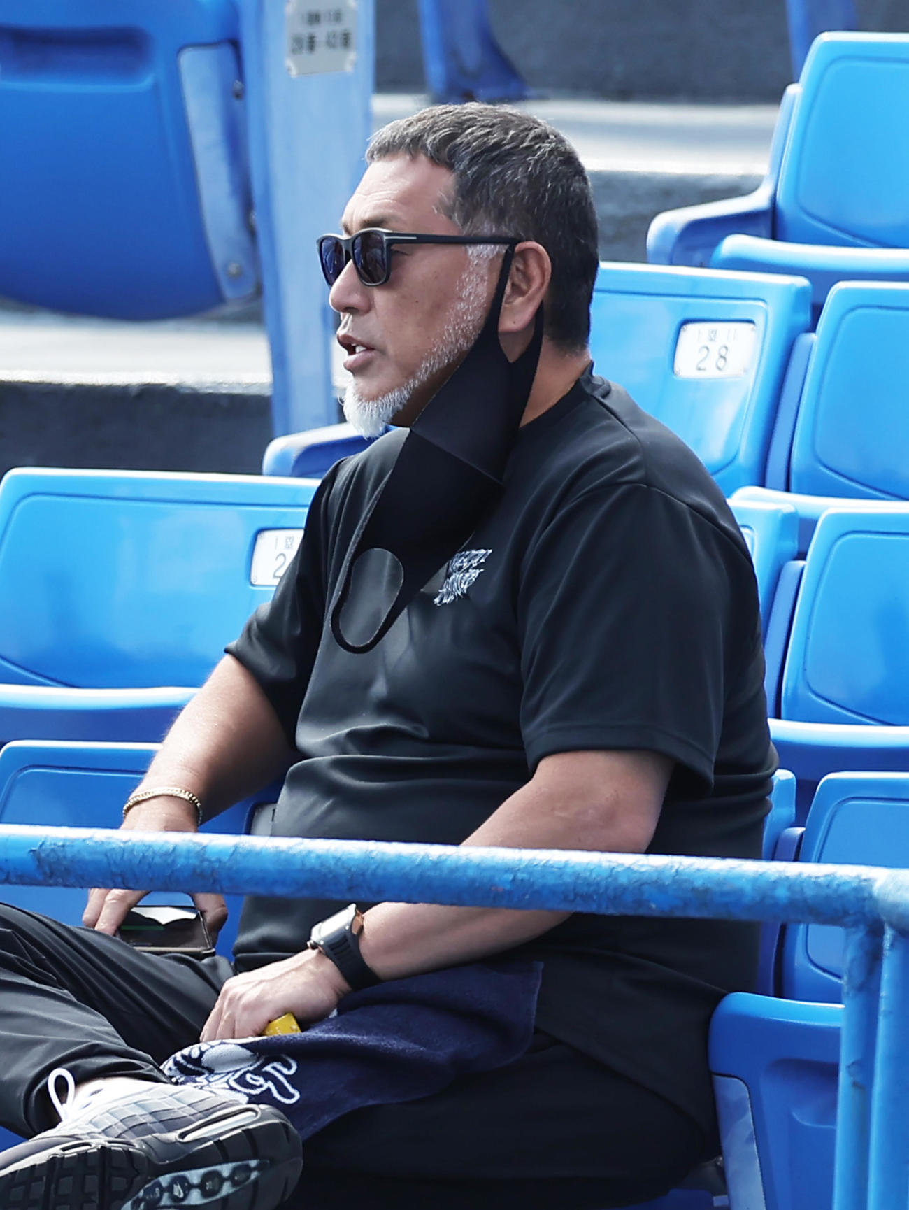試合観戦に訪れた清原氏（撮影・足立雅史）