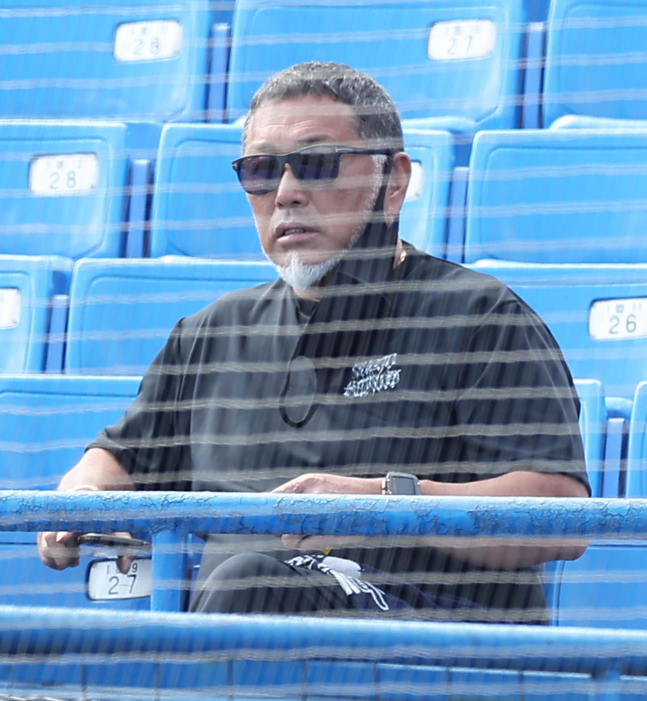 試合観戦に訪れた清原氏（撮影・足立雅史）