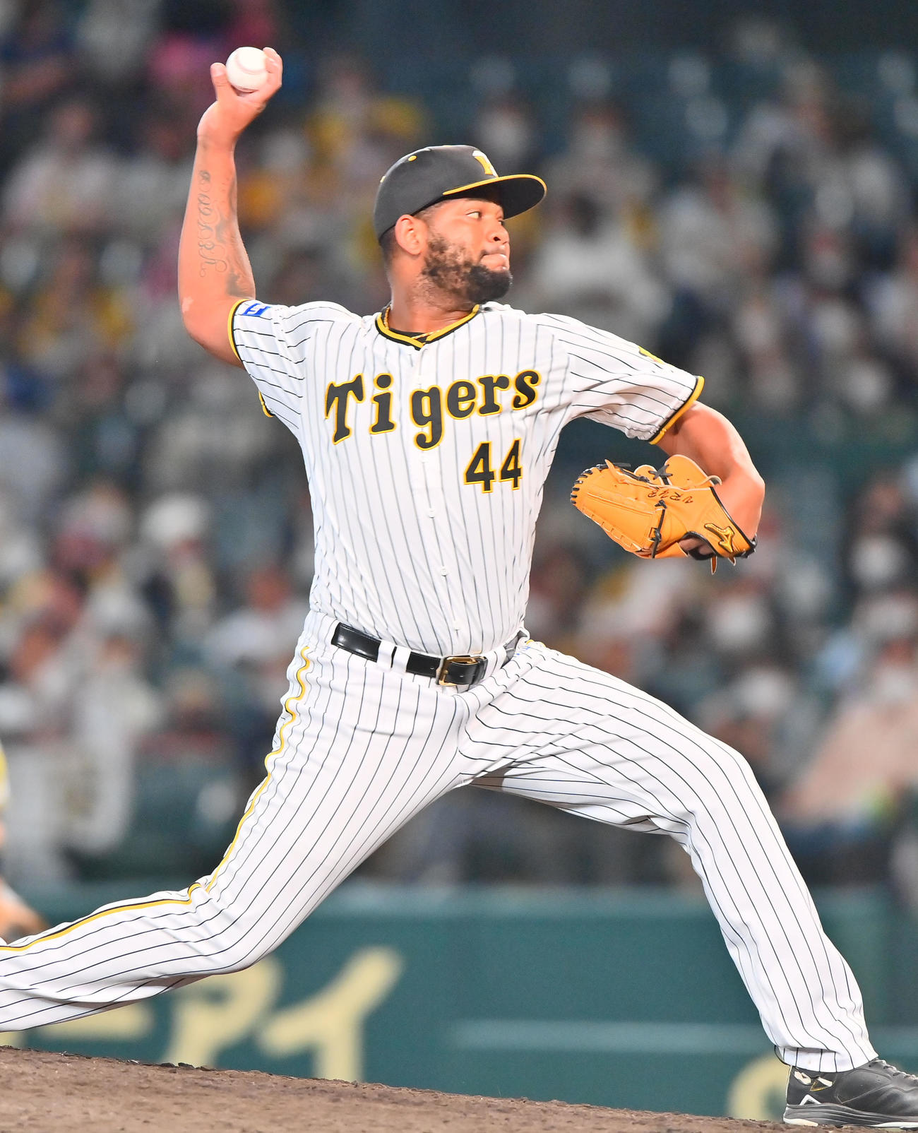 阪神対西武　7回表を無失点に抑えたアルカンタラ（撮影・和賀正仁）
