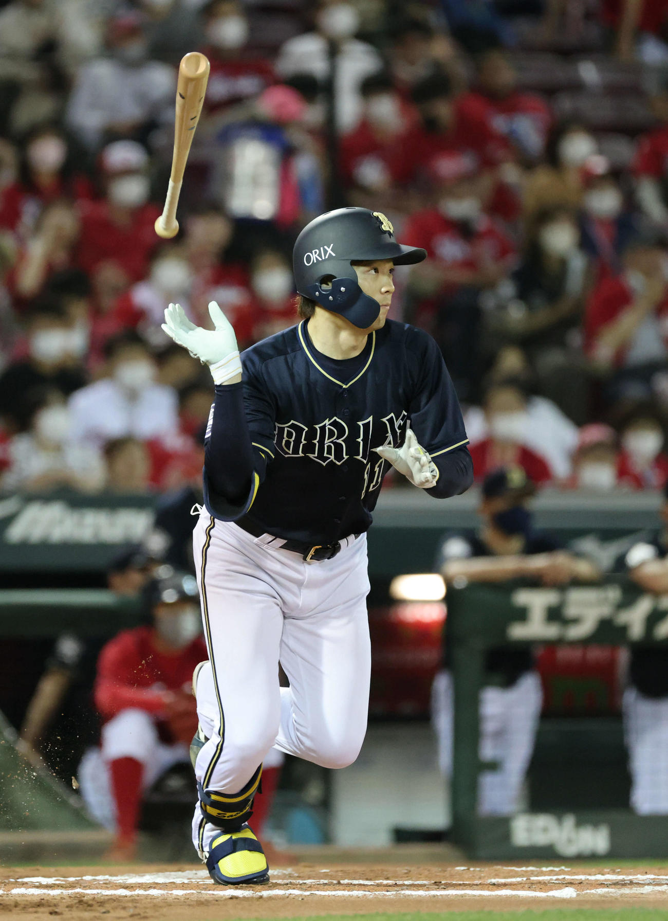 交流戦広島対オリックス　6回表オリックス2死、代打山崎福は二直に倒れる（撮影・加藤孝規）