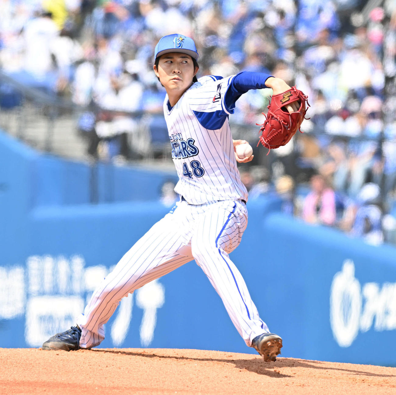 DeNA対楽天　DeNA先発の京山（撮影・滝沢徹郎）
