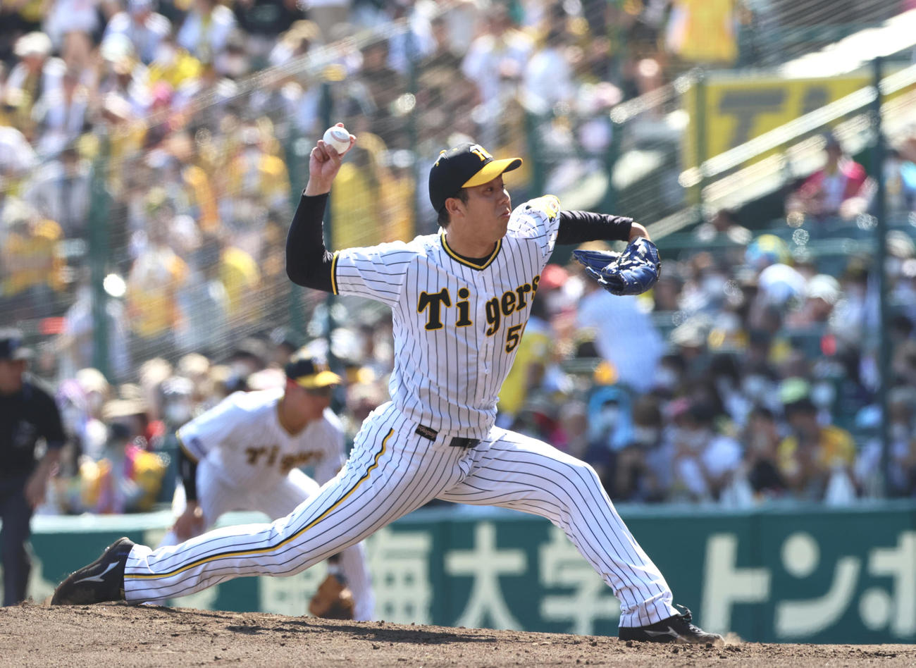 阪神対日本ハム　神先発の青柳（撮影・上山淳一）