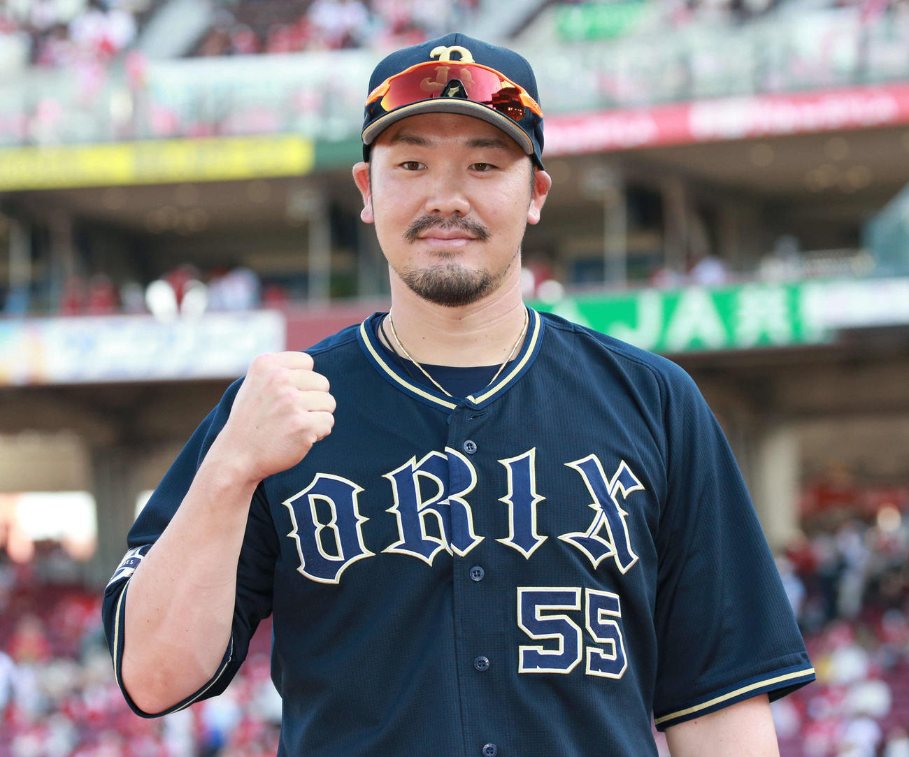 交流戦広島対オリックス　勝ち越し打を放ったT－岡田