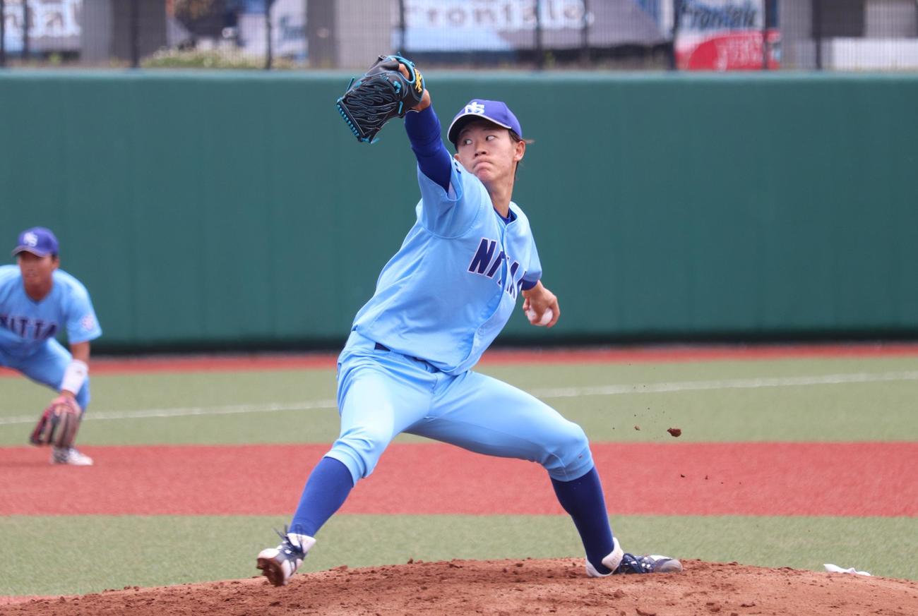 日体大・矢沢宏太投手（2022年5月14日撮影）