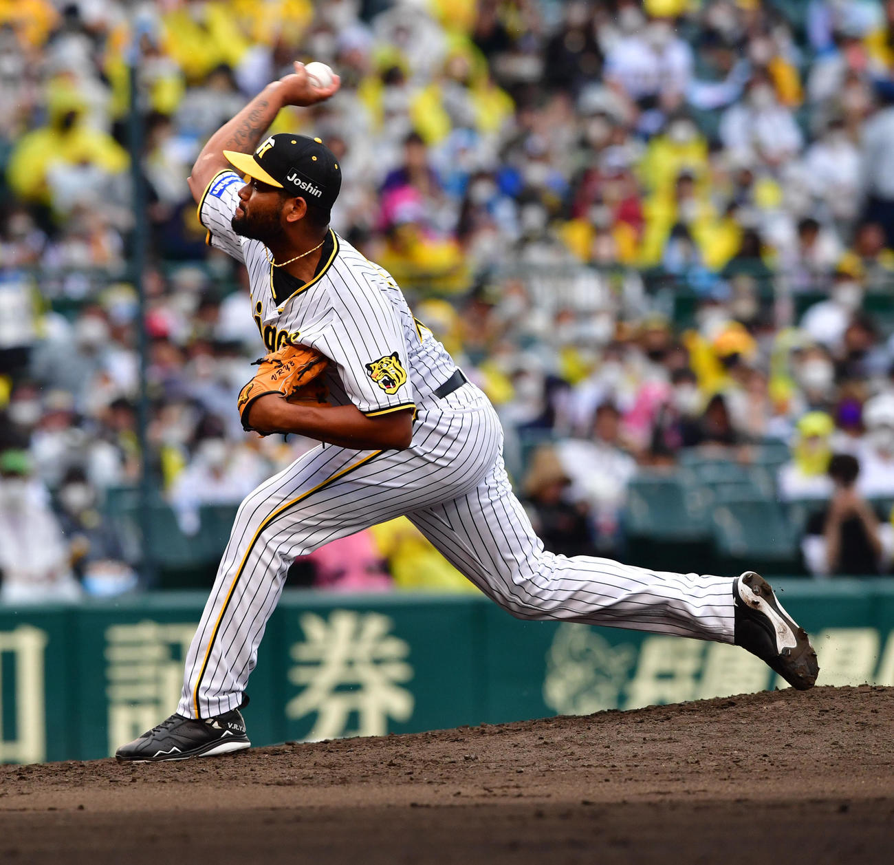 阪神対日本ハム　阪神2番手のアルカンタラ（撮影・前岡正明）