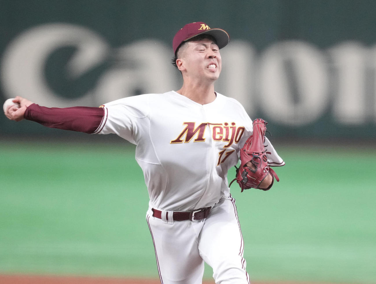 力投する名城大・松本凌人（撮影・鈴木みどり）