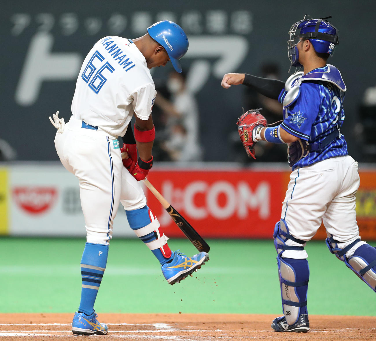 日本ハム対DeNA 7回裏日本ハム1死、万波は三振に終わる（撮影・佐藤翔太）