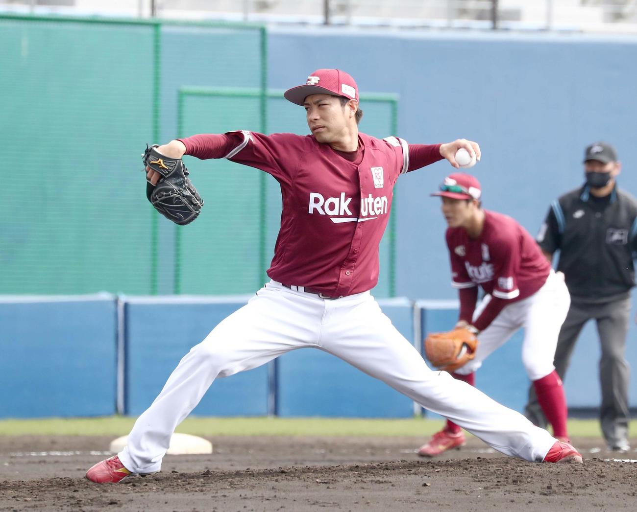 楽天辛島航（2021年2月23日撮影）