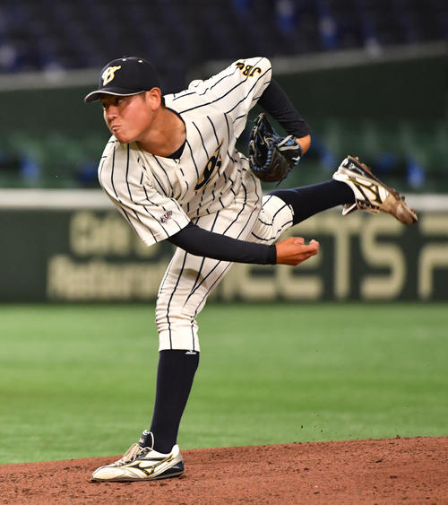 東農大北海道オホーツク対上武大　先発した上武大・加藤（撮影・柴田隆二）