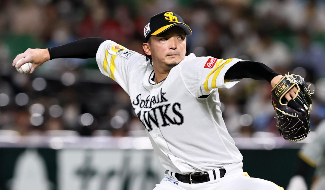 ソフトバンク対阪神　阪神戦に先発する東浜（撮影・加藤哉）