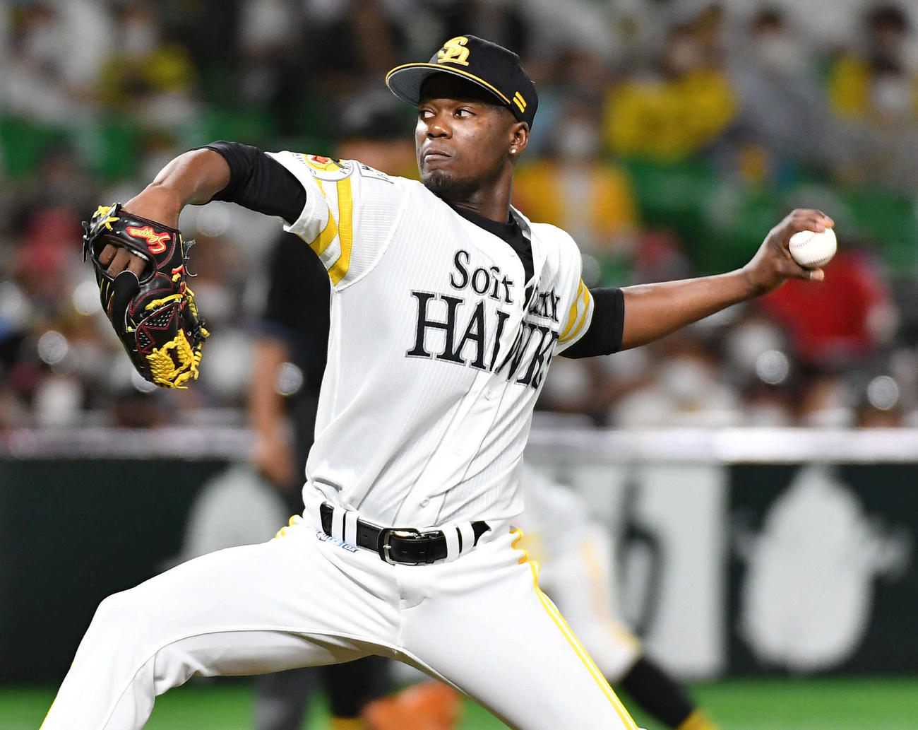 ソフトバンク対阪神　9回表から登板した、ソフトバンク4番手のモイネロ（撮影・岩下翔太）