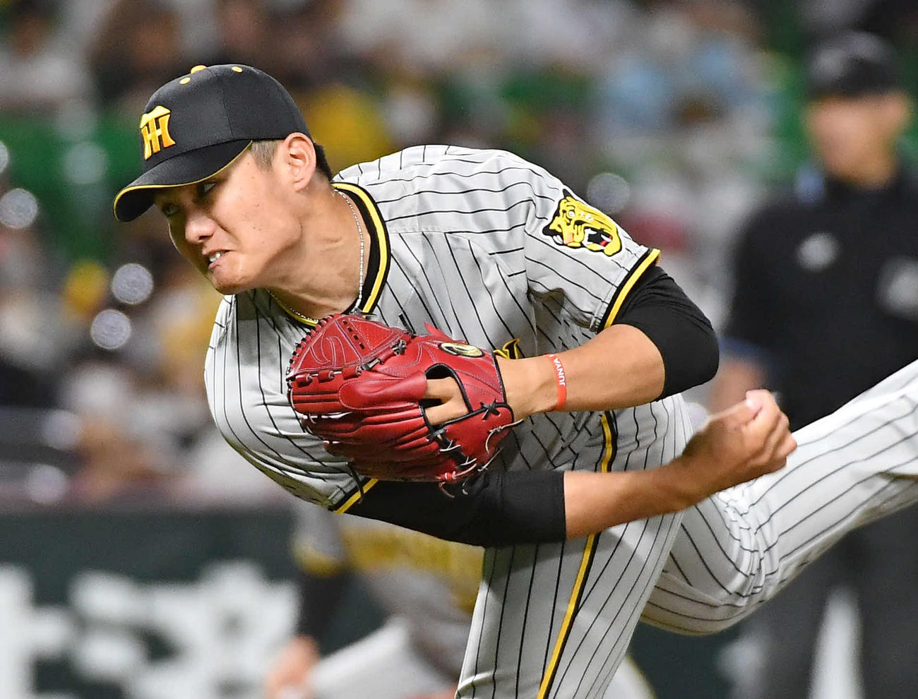 ソフトバンク対阪神　阪神先発の西純（撮影・岩下翔太）