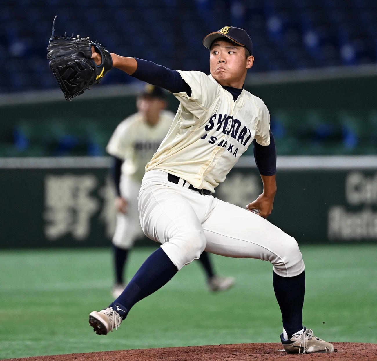 日本文理大対大商大　力投する大商大先発の高（撮影・横山健太）