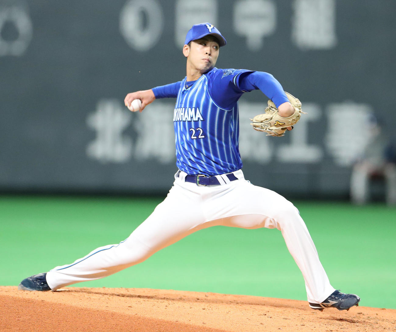 日本ハム対DeNA DeNA2番手の入江（撮影・佐藤翔太）