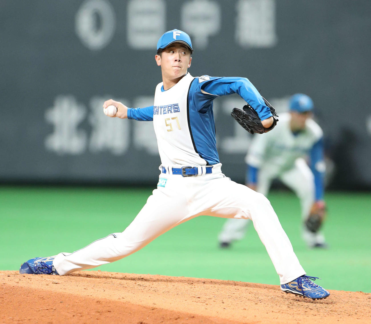 日本ハム対DeNA　日本ハム4番手の北山（撮影・佐藤翔太）