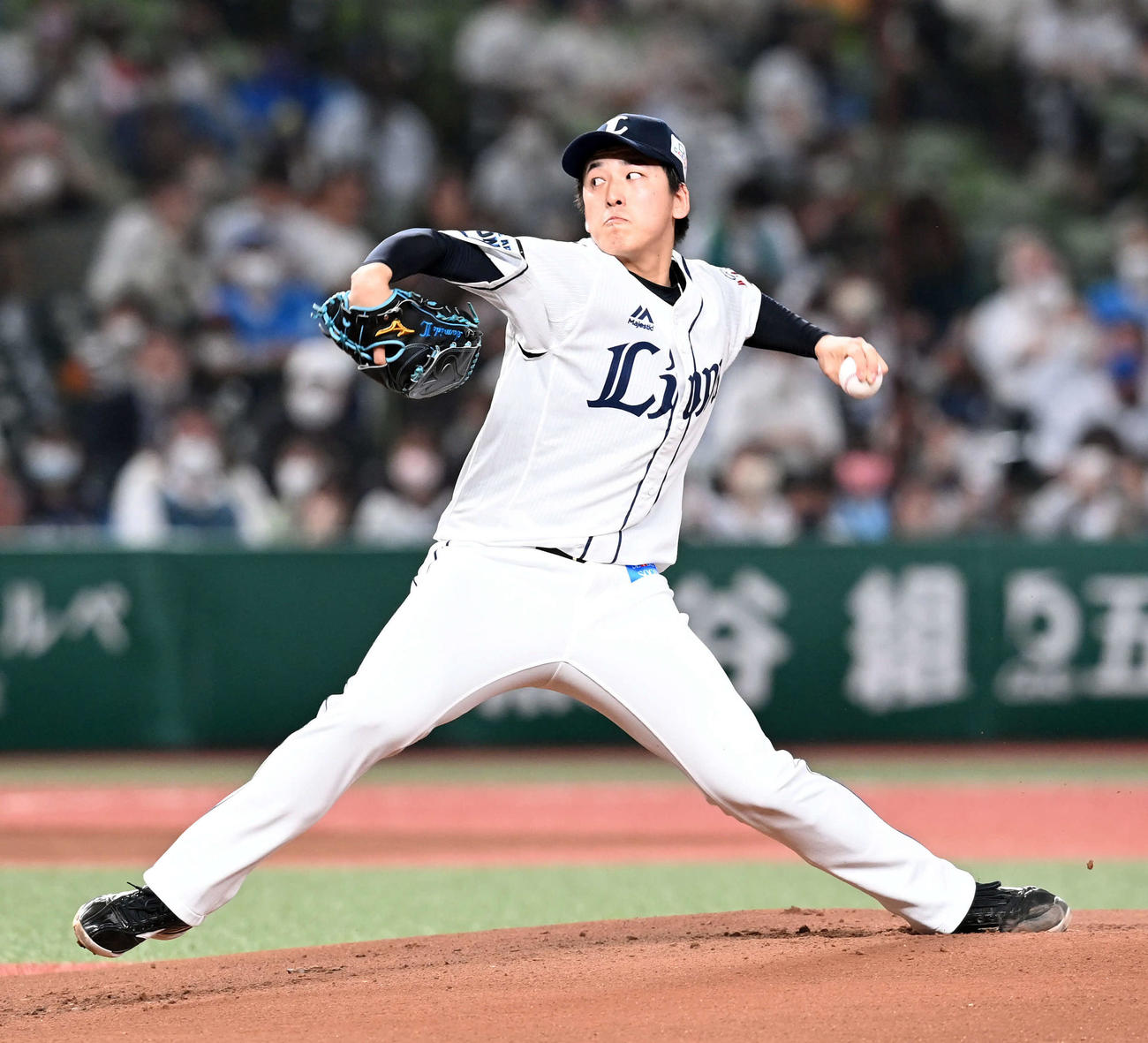 西武対巨人　力投する西武先発の隅田（撮影・たえ見朱実）