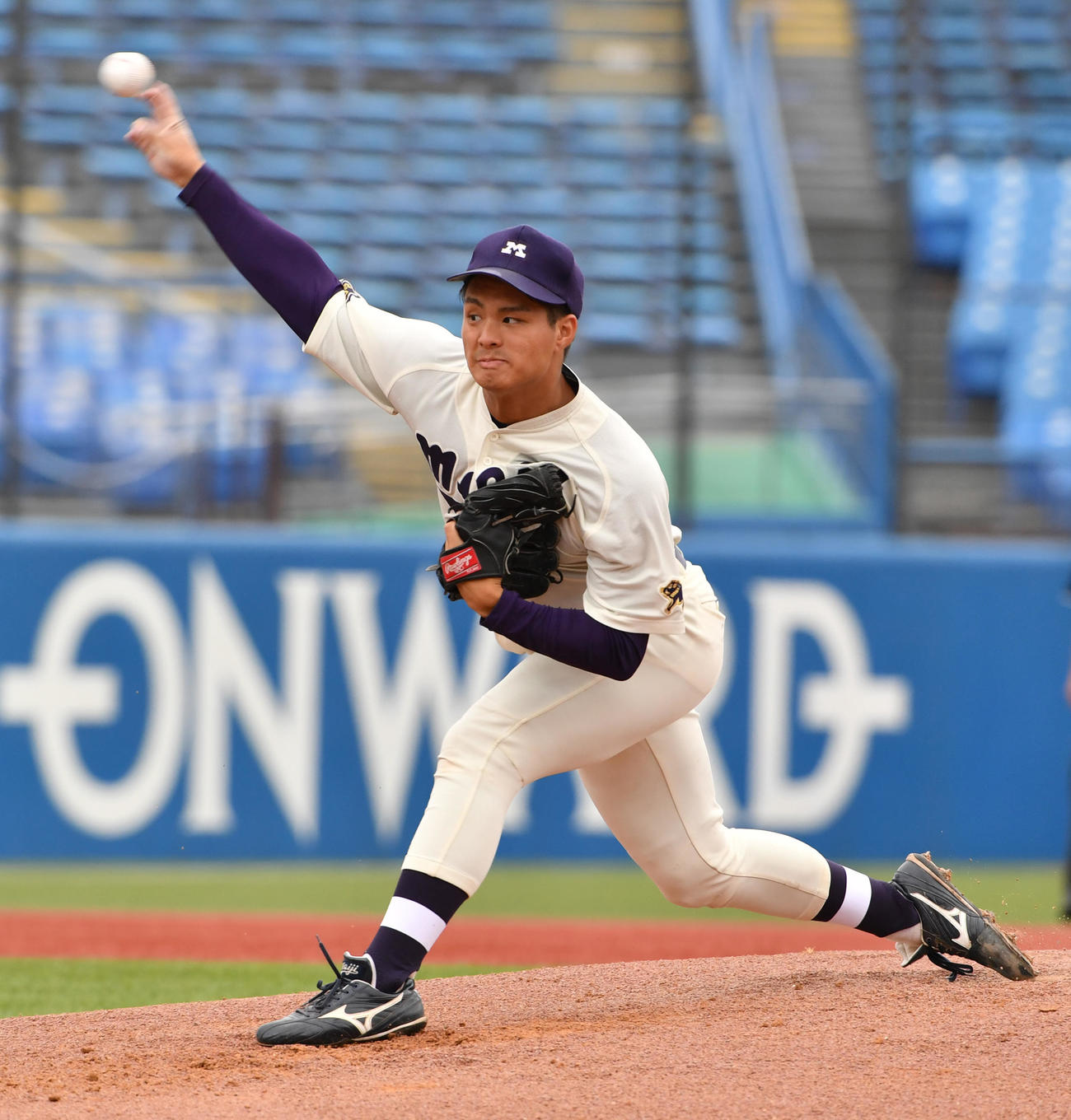 明大対佛教大　先発した明大・蒔田（撮影・柴田隆二）