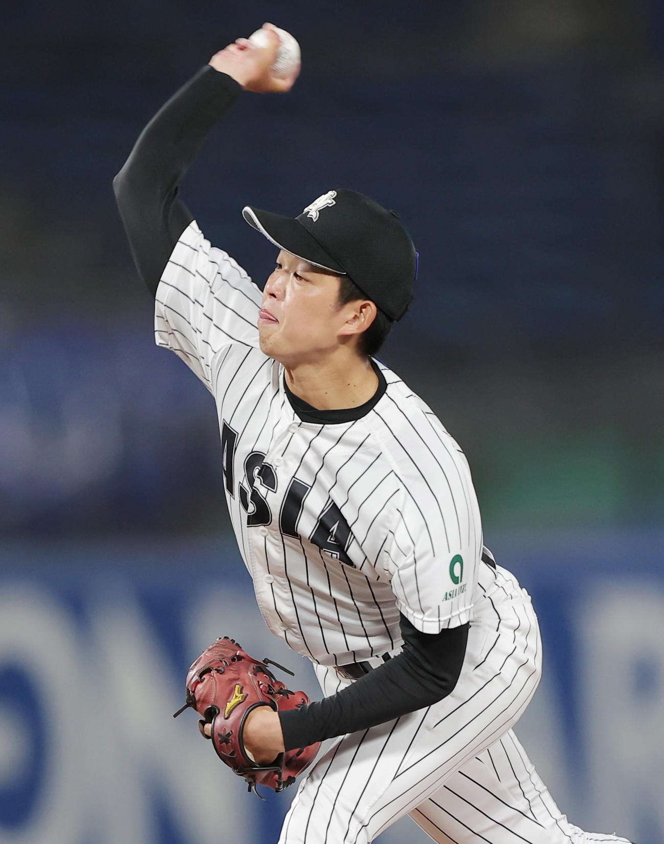 名城大対亜大　力投する亜大先発の遠藤（撮影・野上伸悟）