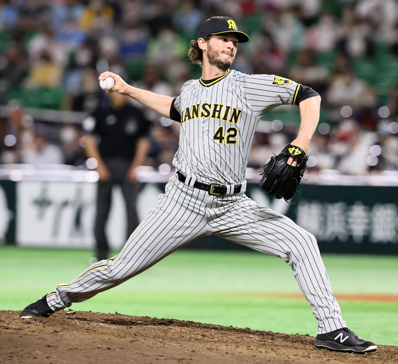 ソフトバンク対阪神　8回裏、阪神5番手で登板するケラー（撮影・加藤哉）