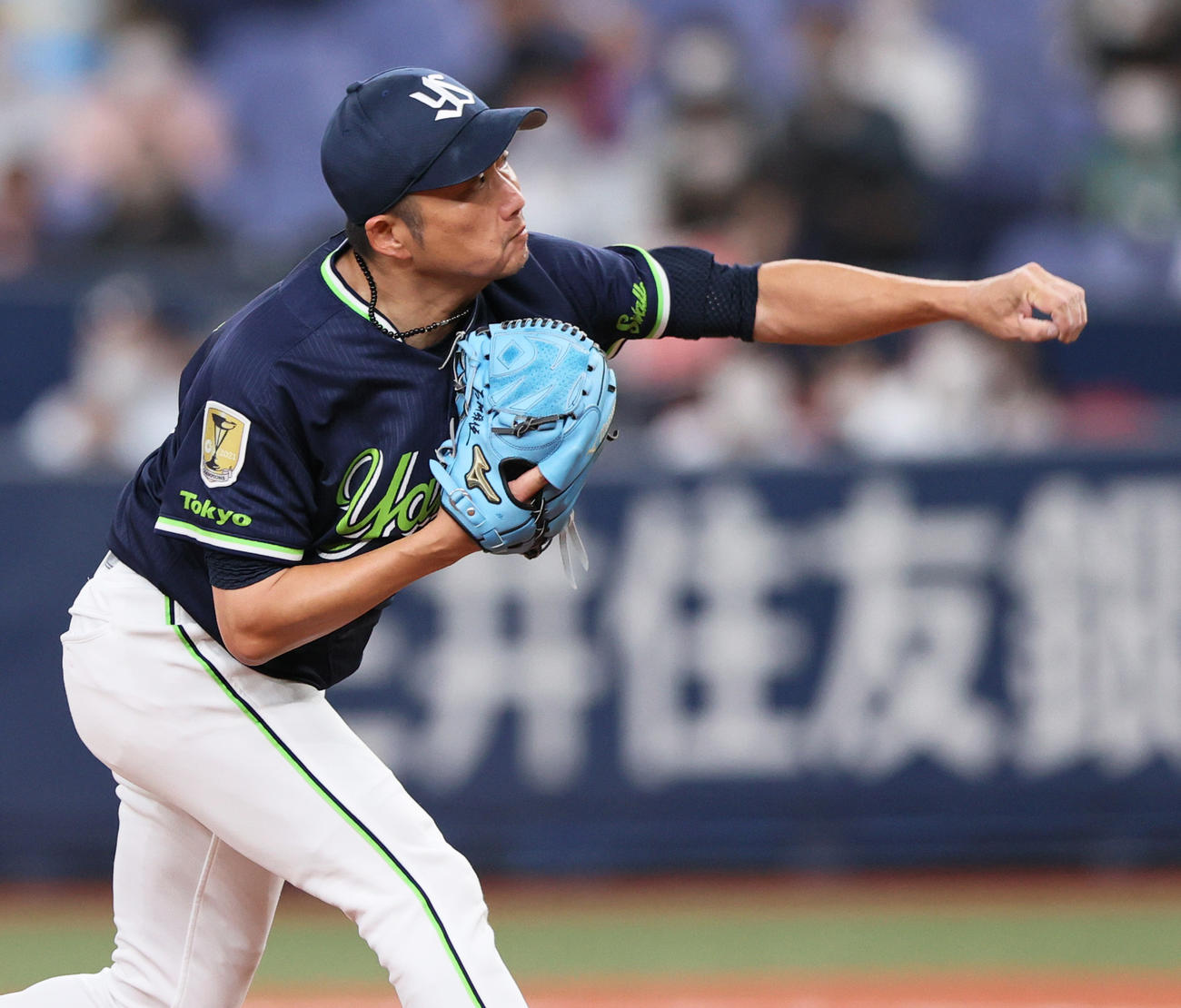 オリックス対ヤクルト　力投するヤクルト石川（撮影・上山淳一）