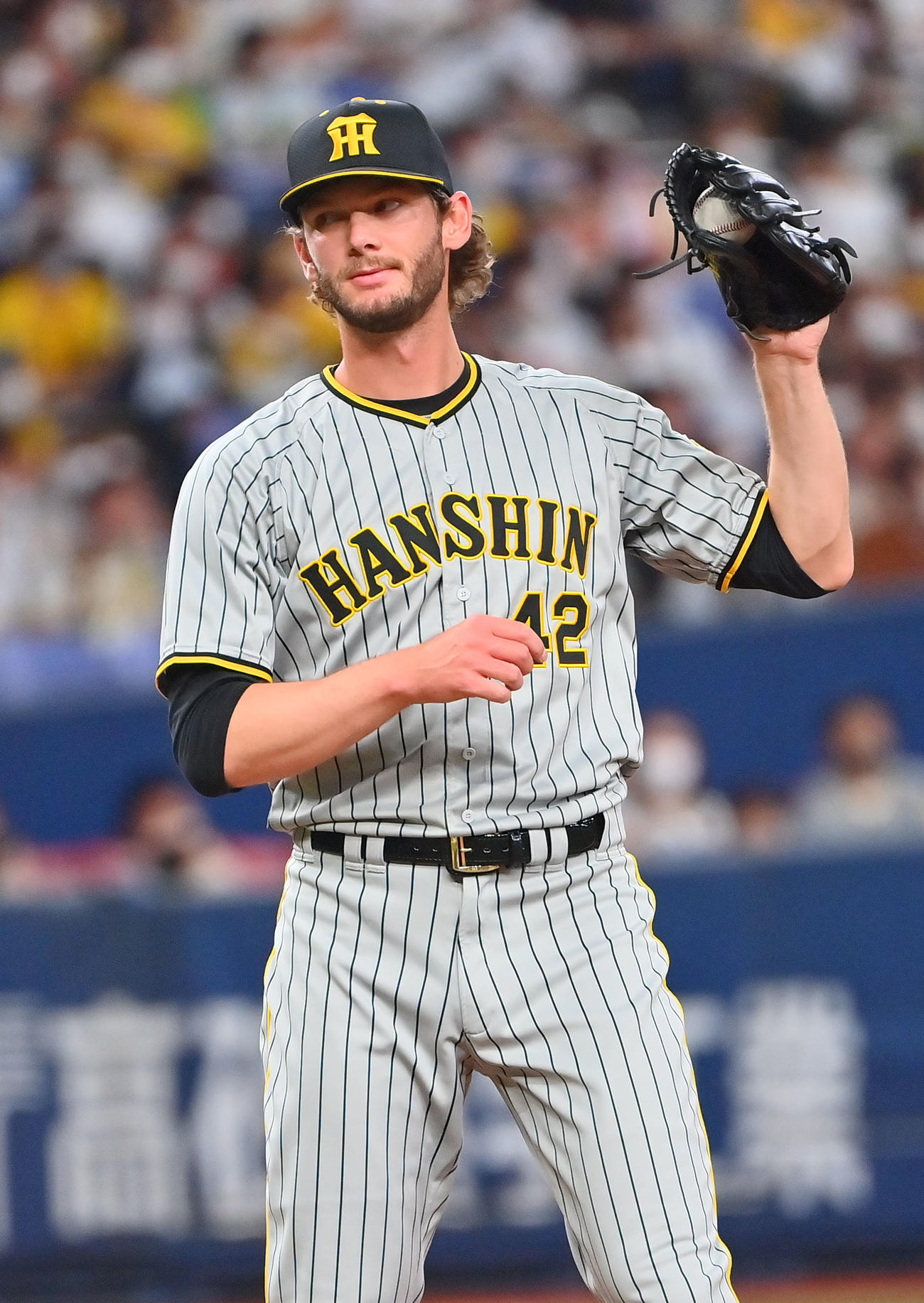 オリックス対阪神　8回裏に失点する阪神2番手のケラー（撮影・和賀正仁）