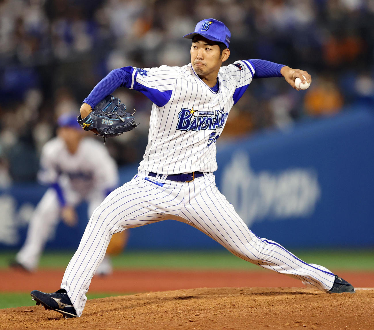 DeNA池谷蒼大（4月28日撮影）