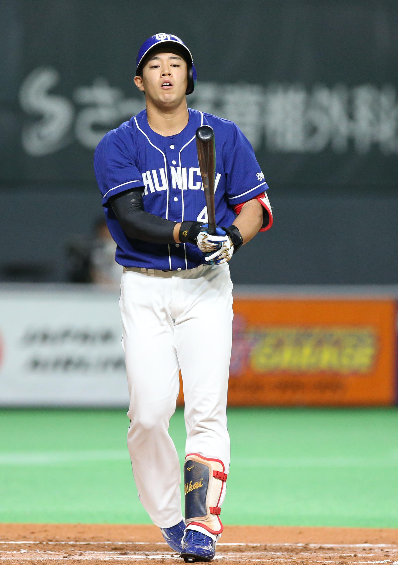 日本ハム対中日　2回表中日2死一塁、鵜飼は三振に終わる（撮影・佐藤翔太）