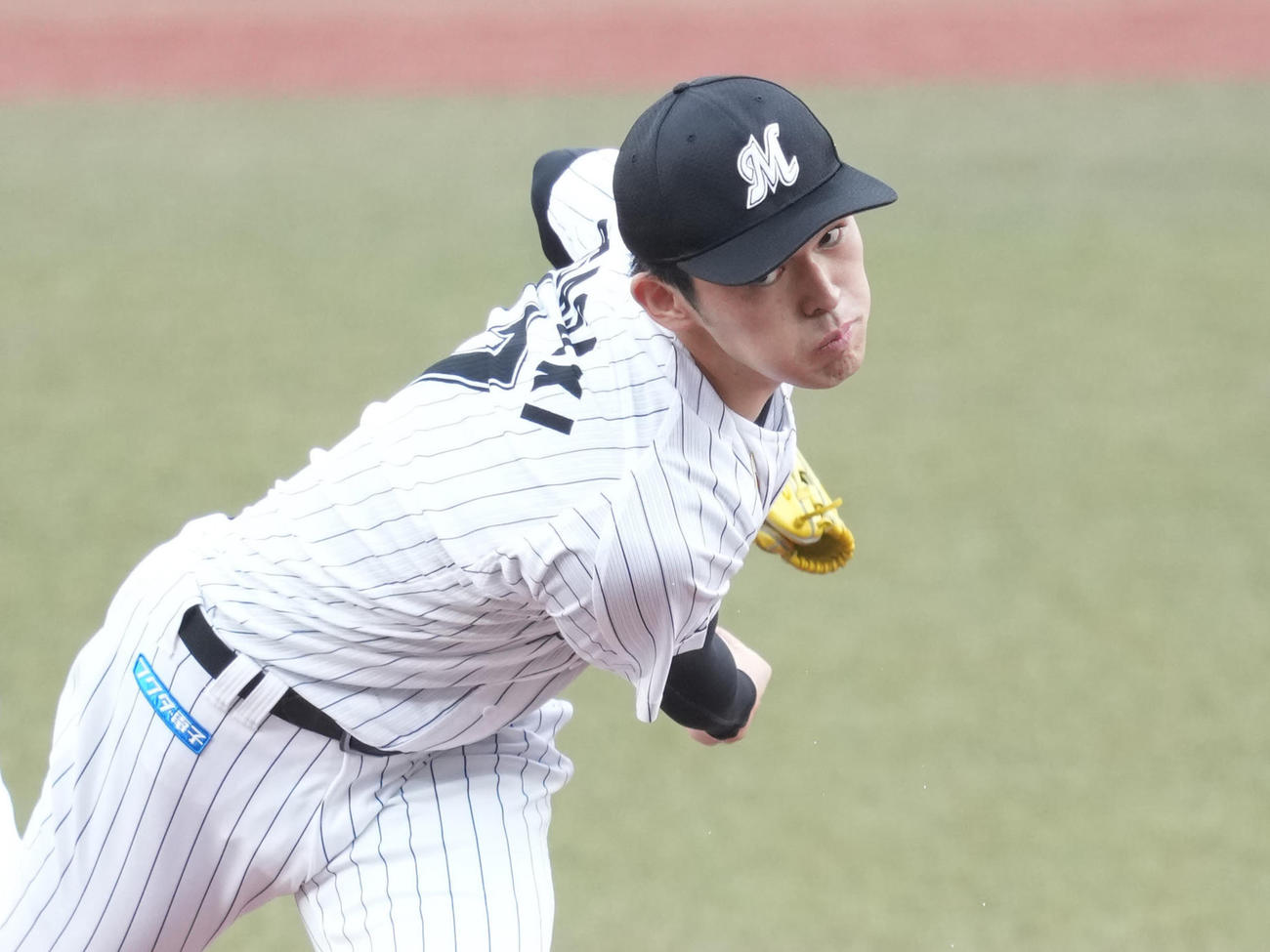 先発し力投するロッテ佐々木朗希（撮影・鈴木みどり）