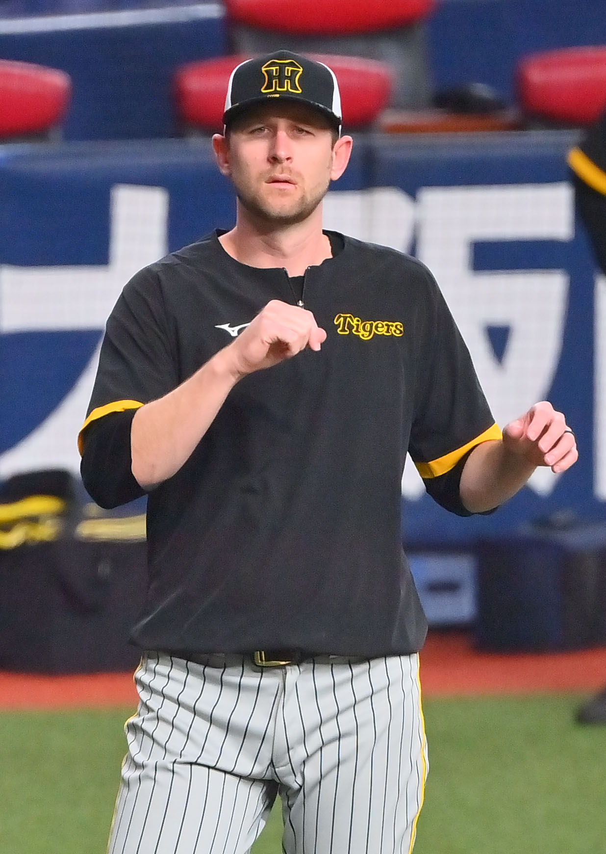 オリックス対阪神　12日登板予定の阪神ガンケル（撮影・和賀正仁）