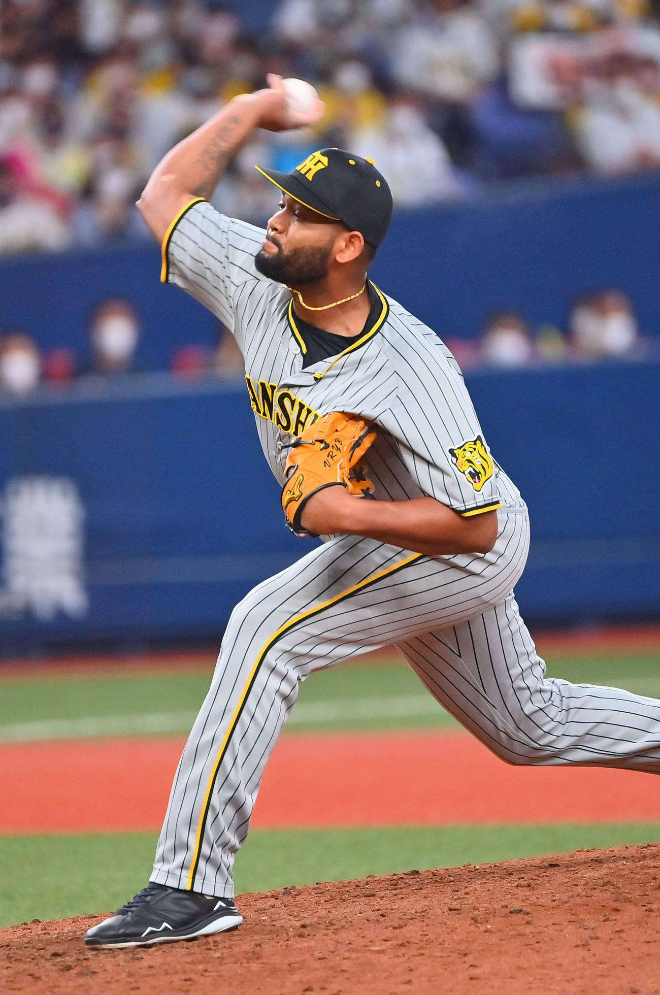 オリックス対阪神　8回表に登板する阪神アルカンタラ（撮影・和賀正仁）