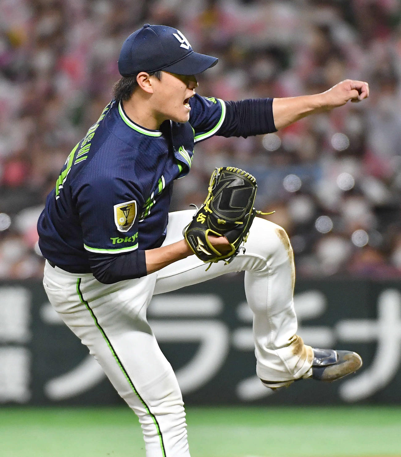 ソフトバンク対ヤクルト　力投する高橋（撮影・岩下翔太）
