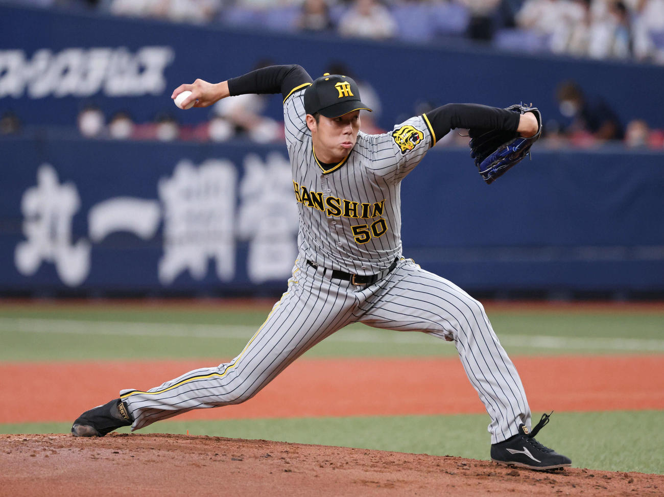 オリックス対阪神　阪神先発の青柳（2022年6月10日撮影）