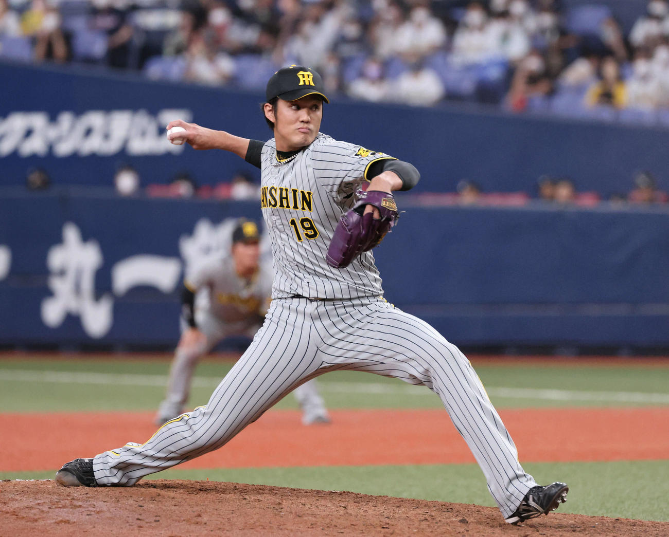 オリックス対阪神　9回裏オリックス、阪神4番手の藤浪（2022年6月10日）