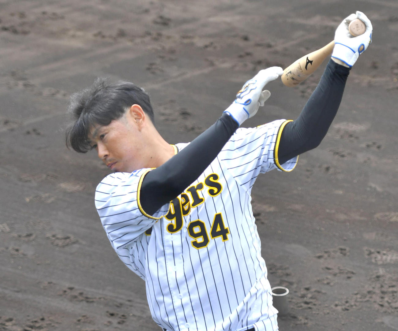 阪神原口文仁（2022年4月14日撮影）