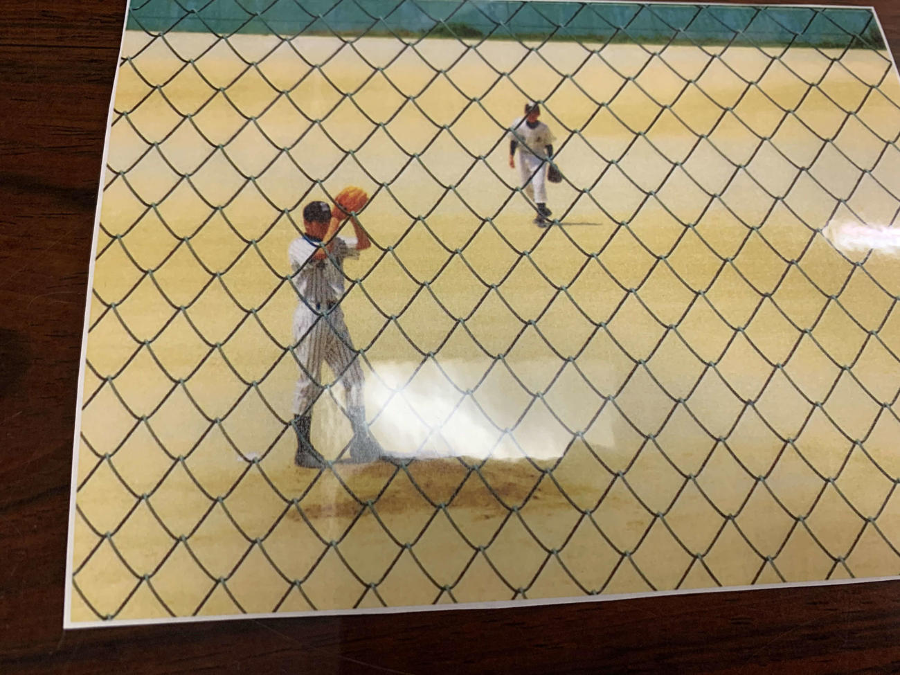 海南中軟式野球部で投球する広島黒原拓未投手（中岡氏提供）